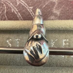 Red Bali Frog bead that is a gnome sterling silver! RARE